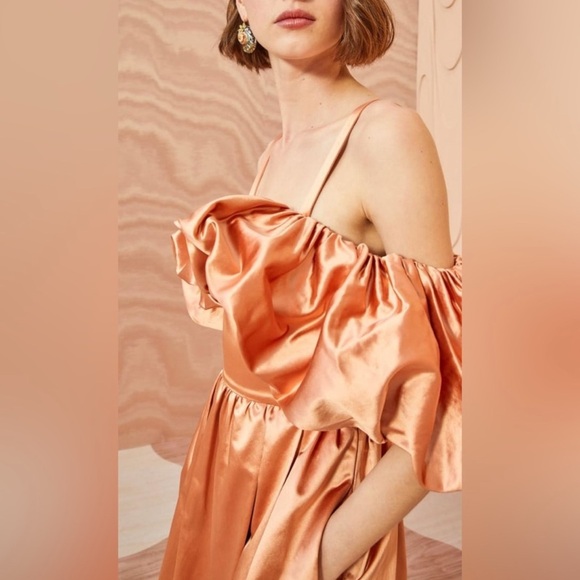 NWT‎ Ulla Johnson Lelita Midi Dress in Copper Sz 0 $1240 - Picture 6 of 12